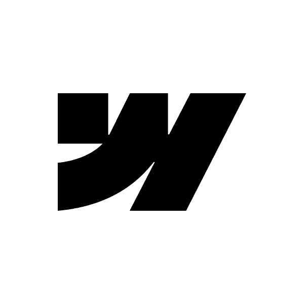 Logo Webflow w czarnym kolorze